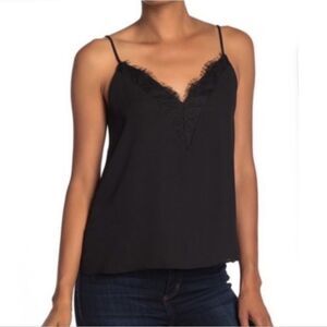 Socialite Lace Trim Detail V-Neckline Spaghetti Strap Relaxed Fit Camisole M